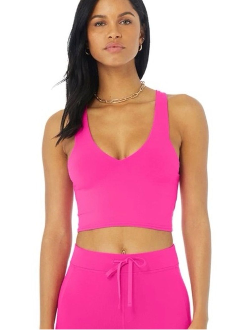 ALO YOGA Real Bra Tank Bright Pink